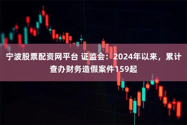宁波股票配资网平台 证监会：2024年以来，累计查办财务造假案件159起